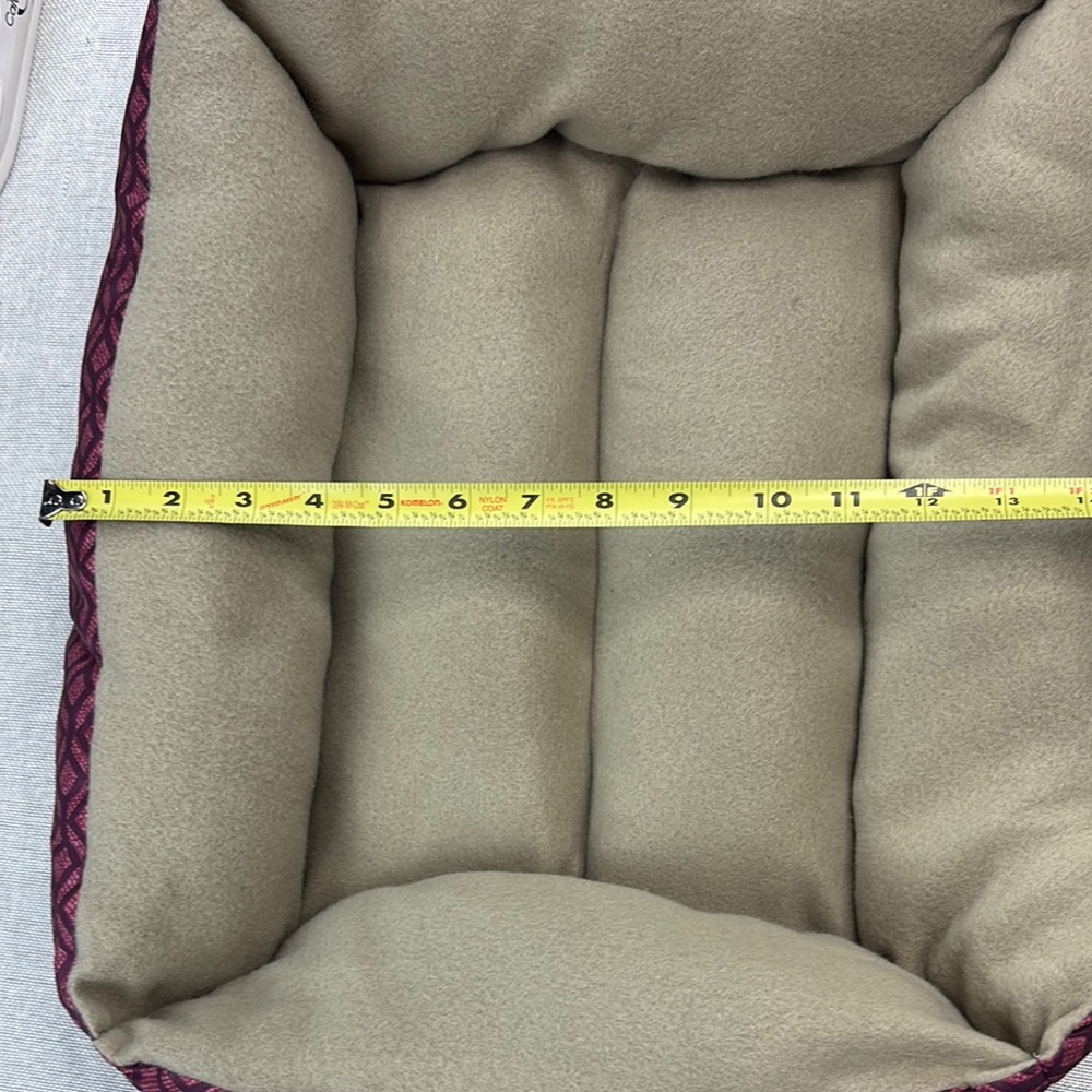 Cozy Tan and Pink Pet Small Bed - Picture 7 of 12